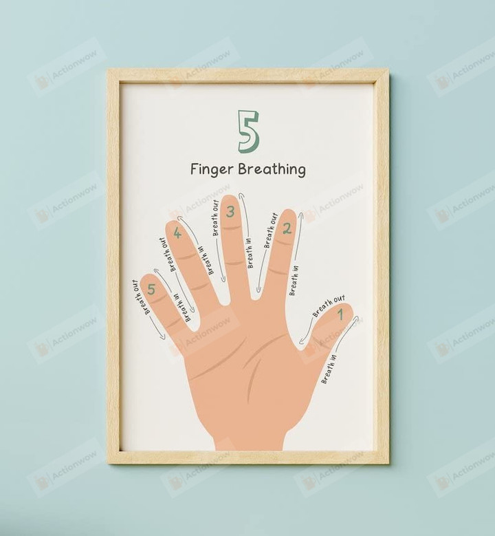 5 Finger Breathing Poster