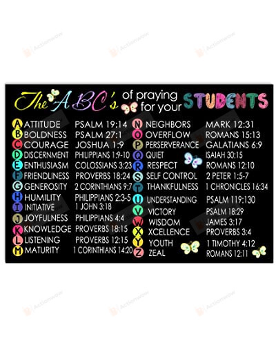 The Abc's Of Praying For Your Students Poster