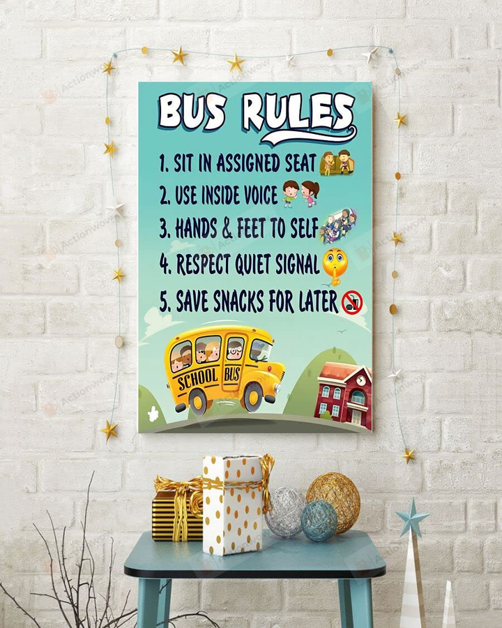Bus Rules Poster/Canvas