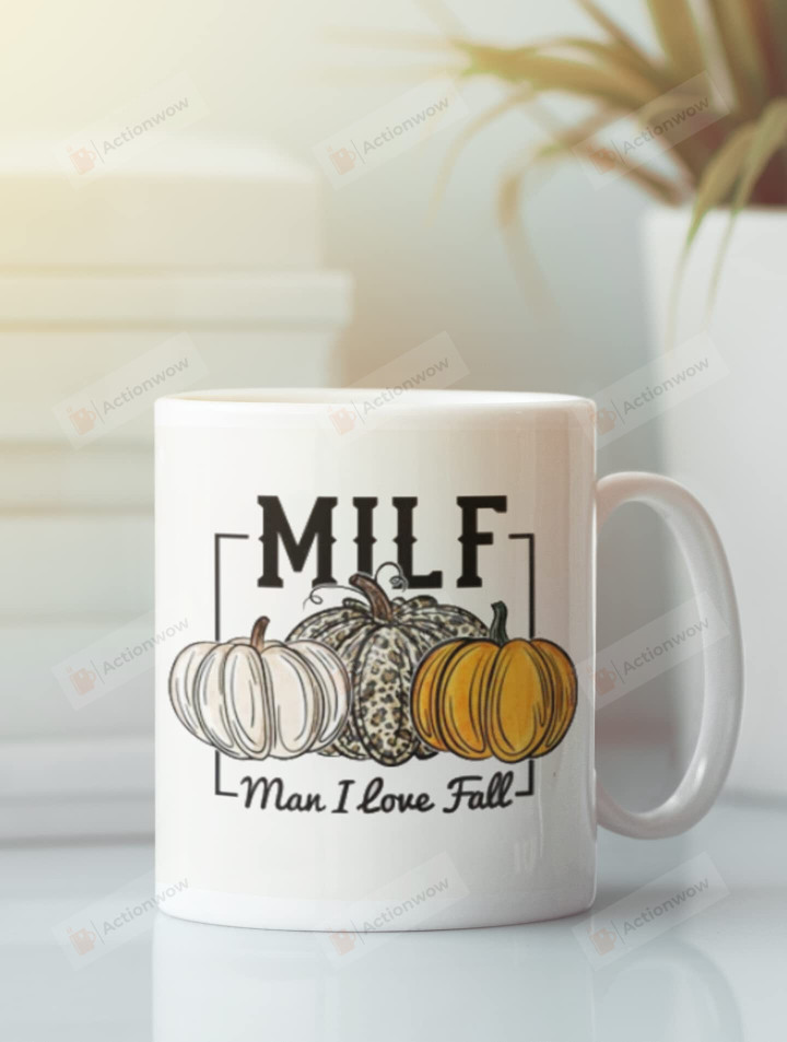 Retro Halloween Mug, Man I Love Fall Mug, Ghost Coffee Cup, Pumpkin Mug, Funny Halloween Cup, Thanksgiving Gift Halloween Fall Gifts Fall Season Mug Halloween Spooky Mugs