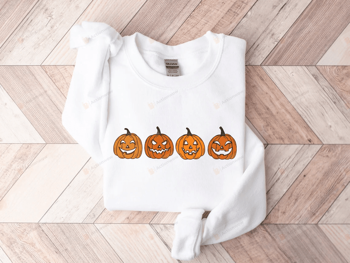 Pumpkin Sweatshirt, Pumpkin Sweater, Jack Lantern Sweatshirt, Halloween Crewneck Sweatshirt, Halloween Sweater, Spooky Season Sweatshirt, Fall Gifts