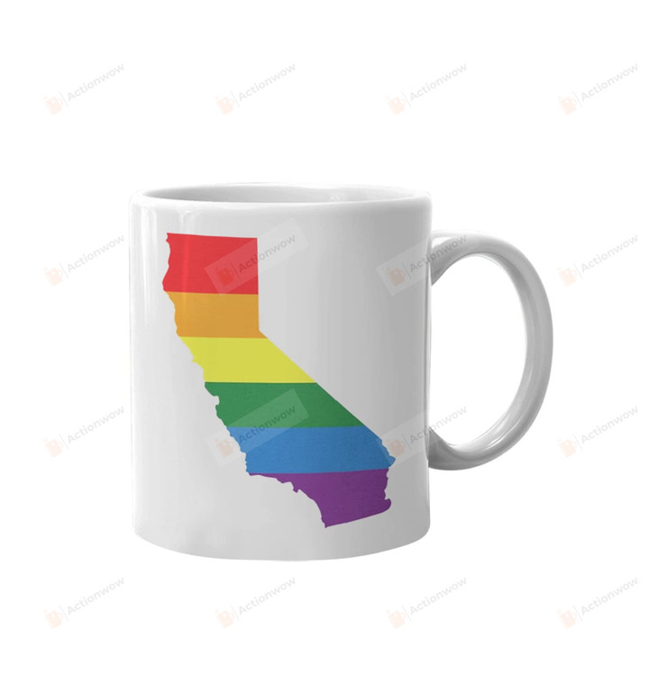 California Lgbt Gay Pride Rainbow Mug Lgbt Mug Gifts For Lgbt Pride Gifts