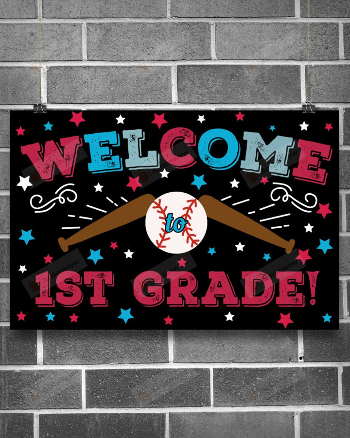 Doormat Welcome To Classroom 1st Grade Poster Canvas, Classroom Poster Canvas