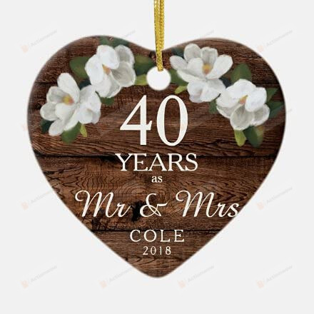 Personalized Happy Wedding Anniversary Ornaments 40th Wedding Anniversary Ornaments Wooden Style Ornaments Gifts Crafts Hanging Window Dress Up Best Gifts For Anniversary Day Gifts For Couples