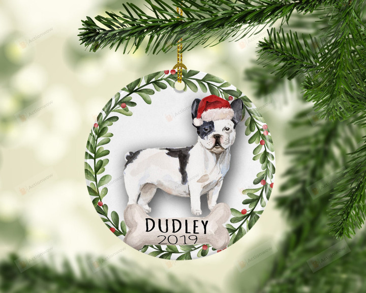 Personalized French Bulldog Ornament, Gifts For Dog Owners Ornament, Christmas Gift Ornament