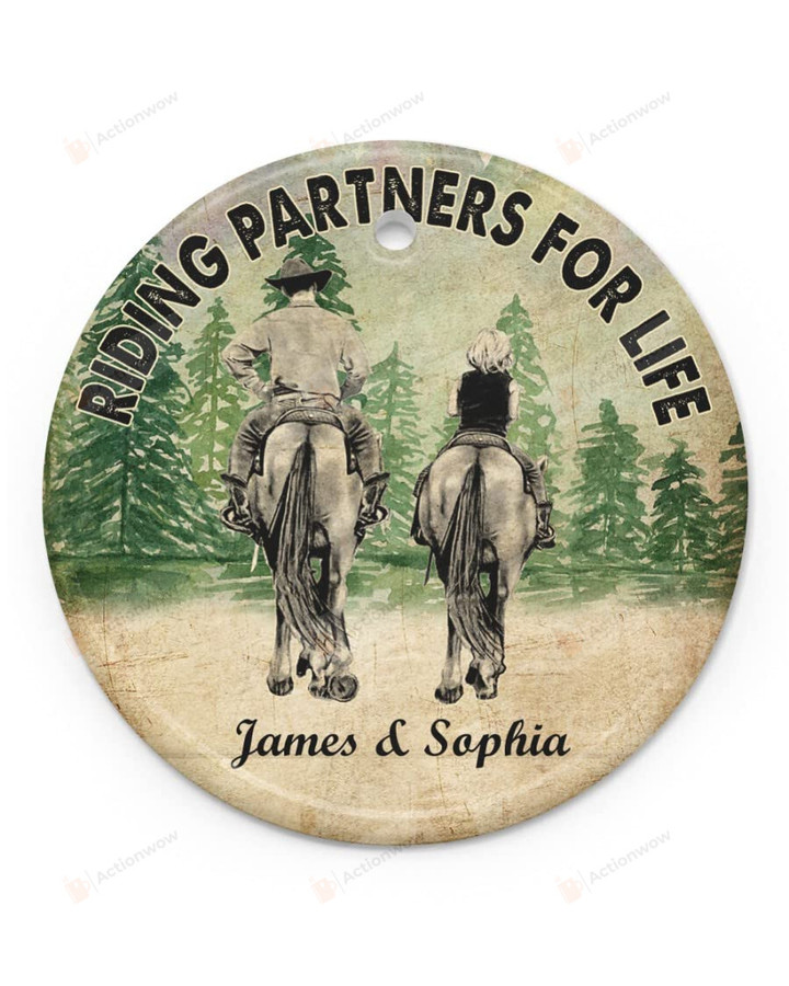 Personalized Riding Partners For Life Ornament Horse Ornament Custom Dad And Daughter Ornament Xmas Gifts For Daughter Dad Ornament Christmas Ornament Tree Hanging Decoration