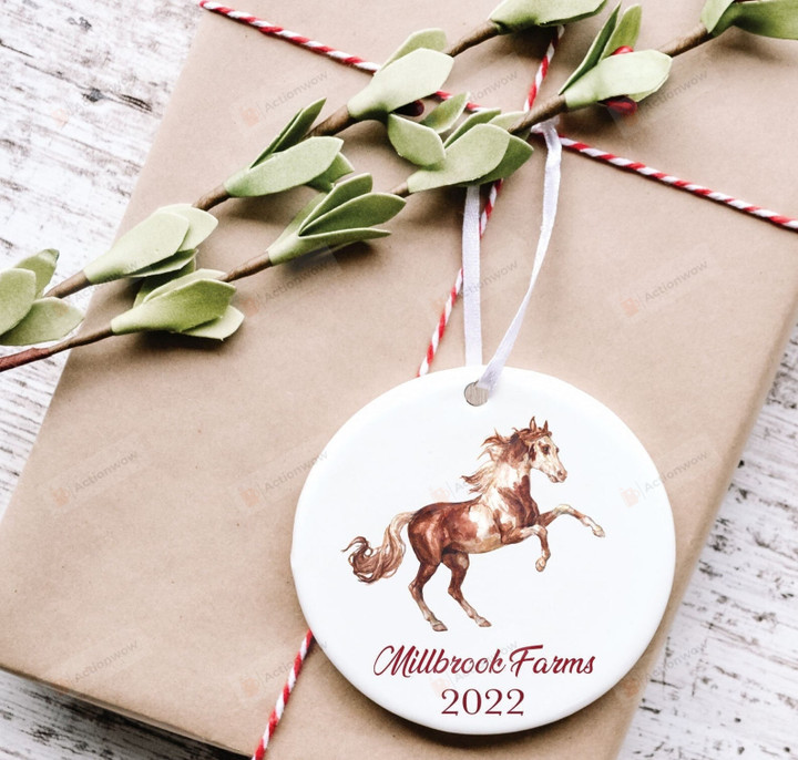 Personalized Horse Baby Ornament, Horse Lover Gift Ornament, Keepsake Gift For Baby Ornament