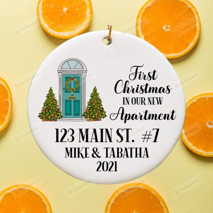 Personalized First Christmas In Our New Apartment Ornament Family Ornament In Anniversary Party Christmas Decoration Wedding Decoration Gifts From Family Friend To My Parents Children