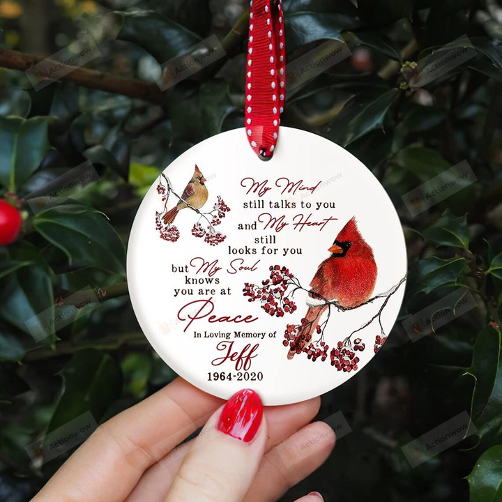 Cardinal Memorial Ornament, In Memory Ornament, Sentimental Gifts, 2021 Customized Christmas Ornament, Bereavement Poem, Loss Of Husband