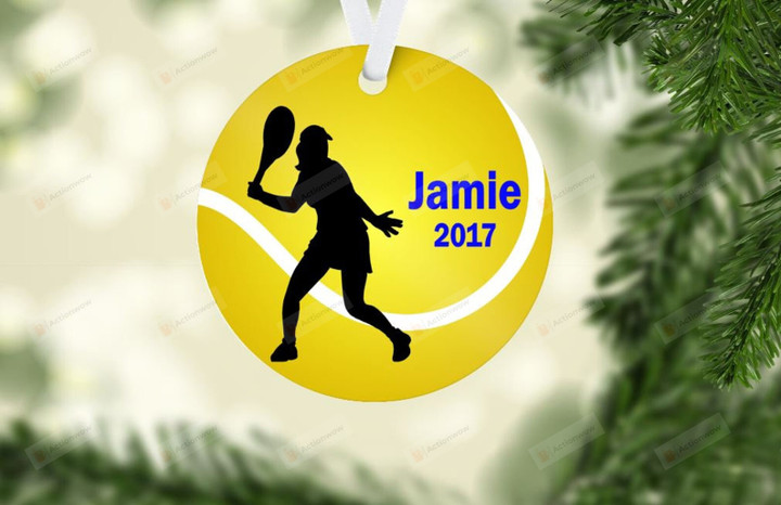 Personalized Tennis Player Ornament, Gift For Tennis Player Ornament, Tennis Lover Gift Ornament