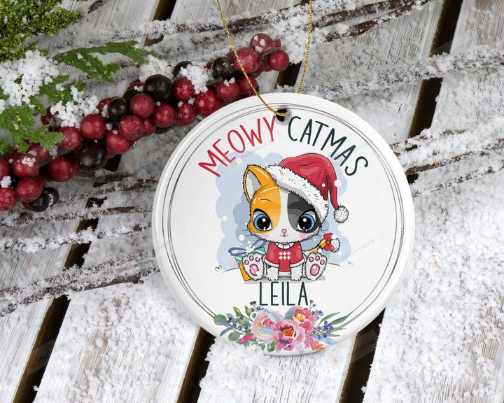 Personalized Catmas Ornament, Gifts For Cat Owners Ornament, Christmas Gift Ornament