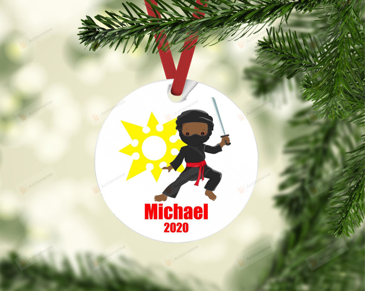 Personalized Ninja Ornament, Gift For Ninja Ornament, Christmas Gift Ornament