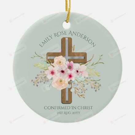 Personalized Adult Confirmation Ornaments Confirmed In Christ Christmas Tree Ornament Custom Crafts Hanging Window Dress Up Adult Confirmation Gifts Christian Gifts