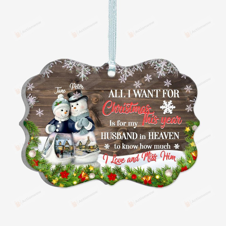 Personalized Husband Memorial Gifts Husband In Heaven Christmas Ornament For Loss Of Husband