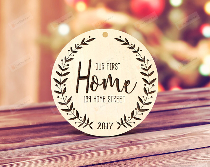 Personalized Our First Home Ornament, Welcome Home Gift Ornament, Christmas Gift Ornament