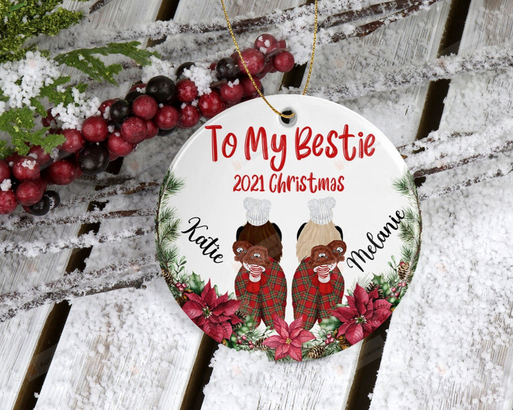 Personalized To My Bestie Ornament, Gifts For Friends Ornament, Christmas Gift Ornament