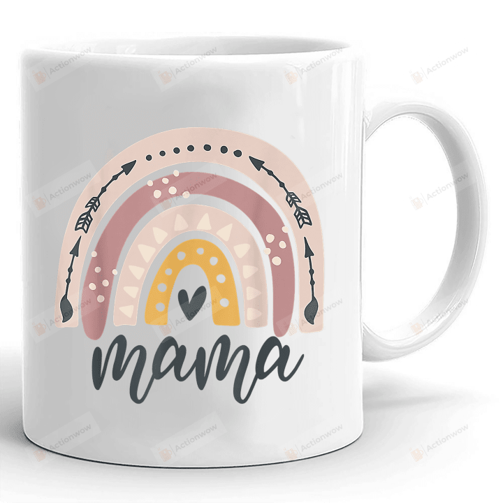 Mom Mug, Mama Rainbow Mug, Mothers Day Mug, Birthday Christmas Gifts For Mom Mama Grandma