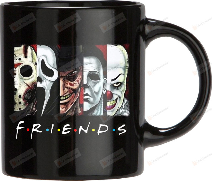 Friends Halloween Mug, Horror Movies Friends Mug, Horror Movie Killers Mug, Halloween Gifts, Halloween Gifts For Horror Movies Fan