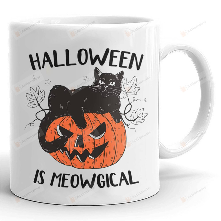 Halloween Is Meowgical Mug, Cat Lover Mug, Gifts For Cat Lover, Crazy Cat Lady Gifts, Halloween Gifts
