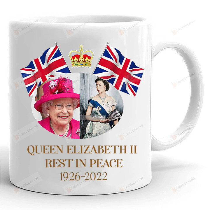 Queen Elizabeth Rest In Peace Coffee Mug, In Peace The Queen Mug, Queen Of England Memorial Gifts