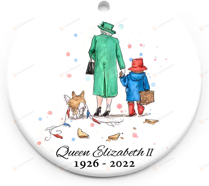 Rip Queen Elizabeth Ornament, Queen Elizabeth Ii Memorial Ornament, Rest In Peace Queen Ornament, Rip Queen Of England Ornament