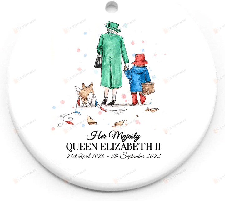Rip Queen Elizabeth Ornament, Queen Elizabeth Ii 1926 2022 Ornament, Her Majesty Elizabeth, Rest In Peace Elizabeth Ornament, Queen Elizabeth Gifts
