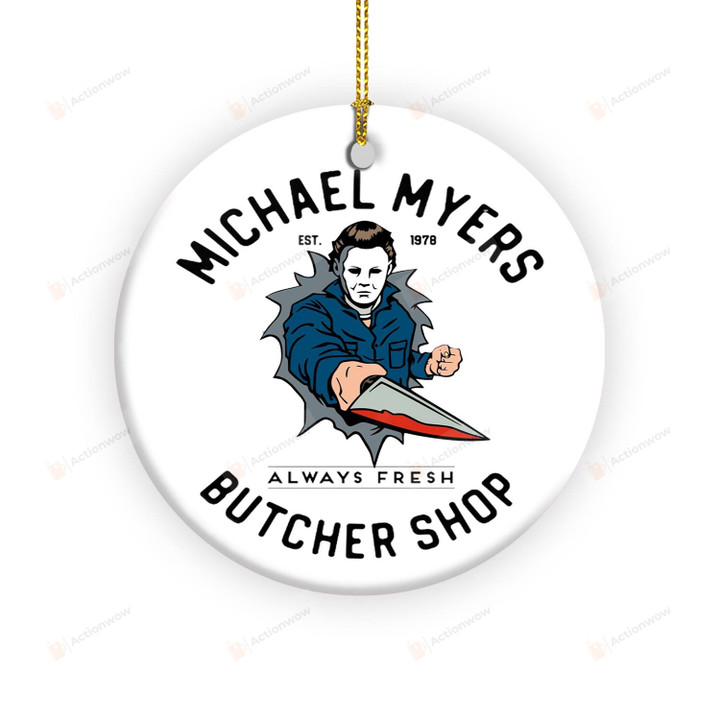 Michael Myers Butcher Shop Ornament, Halloween Ornament, Horror Movie Ornament, Friday The 13th, Horror Movie Gifts, Halloween Gifts