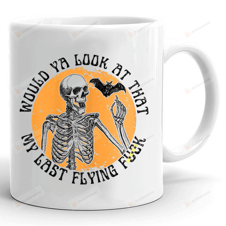 Skeleton Halloween Mug, Would Ya Look At That Skeleton Mug, Halloween Gifts For Mom Dad Best Friends