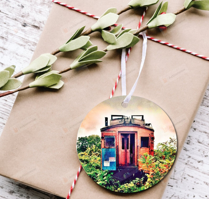 Old Train Ornament, Gift For Train Lovers Ornament, Christmas Gift Ornament