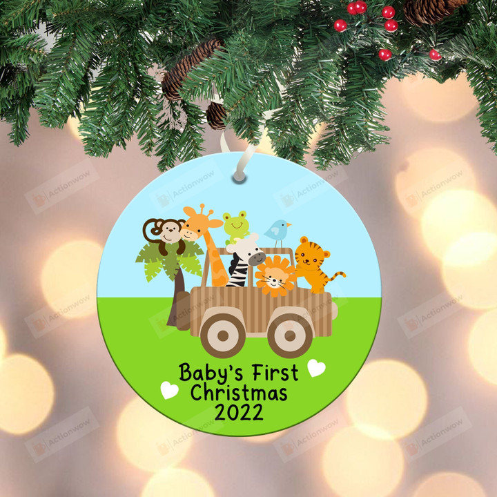 Baby's First Christmas 2022 Ornament, Gift For Animals Lovers Ornament, Christmas Gift Ornament