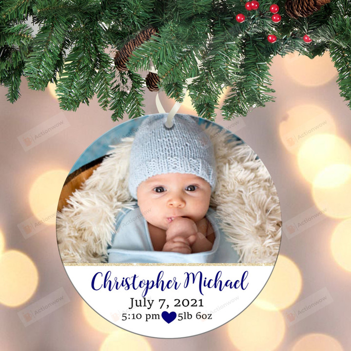 Personalized Baby's First Christmas Ornament, Gift For New Baby Ornament, Christmas Gift Ornament