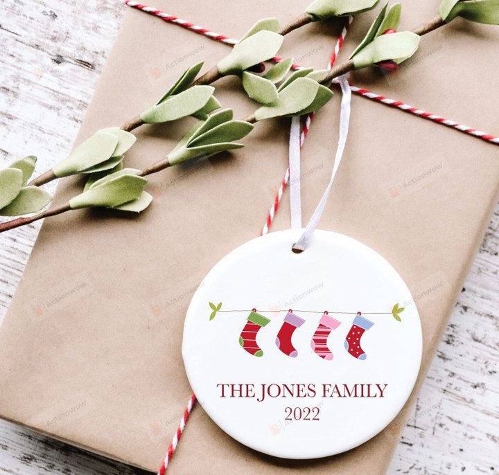 Personalized Family Christmas Ornament, Stock Gift Ornament, Christmas Gift Ornament