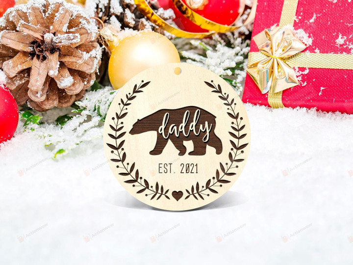 Personalized Our First Christmas Ornament, Gift For Mama Bear Lovers Ornament, Christmas Gift Ornament