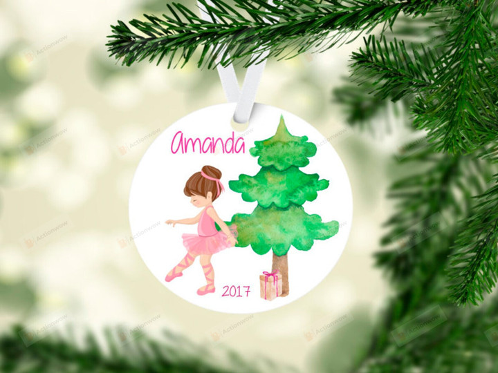Personalized Ballerina Christmas Ornament, Gift For Ballet Lovers Ornament, Christmas Gift Ornament