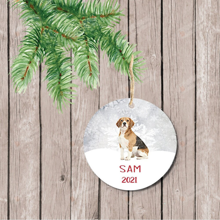 Personalized Beagle Christmas Together Ornament, Gift For Dog Lover Ornament, Christmas Gift Ornament