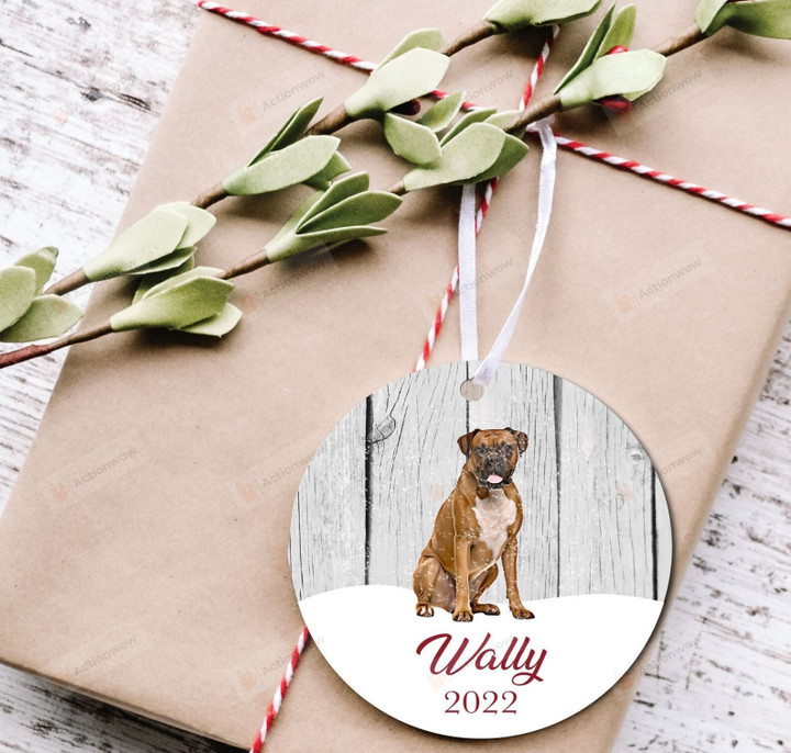 Personalized Boxer Christmas Ornament, Gift For Dog Lovers Ornament, Christmas Gift Ornament