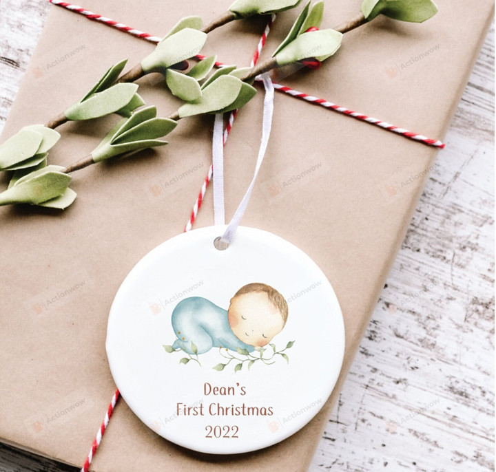 Personalized Baby's First Christmas Ornament, Gift For Kid Ornament, Christmas Gift Ornament