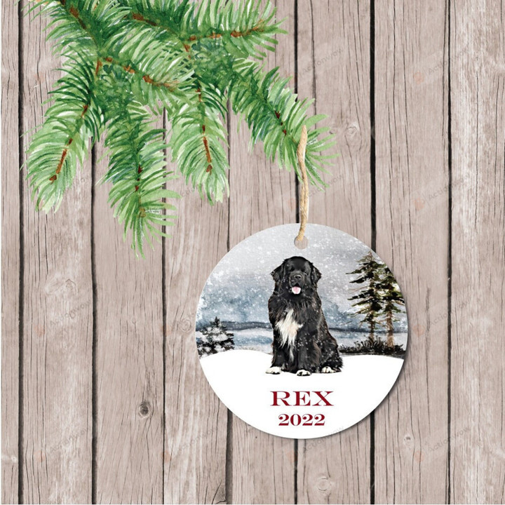 Personalized Newfoundland Christmas Ornament, Gift For Dog Lovers Ornament, Christmas Gift Ornament
