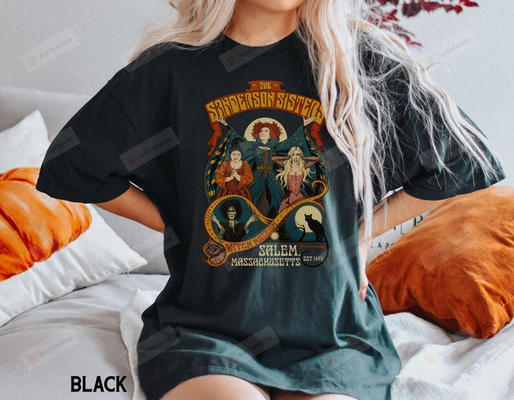 Sanderson Sisters T Shirt, Hocus Pocus Shirts, Vintage Halloween Comfort Colors Shirt For Besties