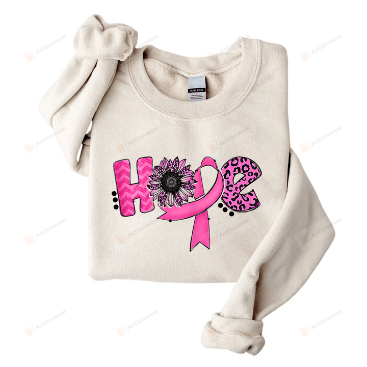 Hope Breast Cancer Sweatshirt, Breast Cancer Sweatshirt, Cancer Survivor Gift For Mom Sisters