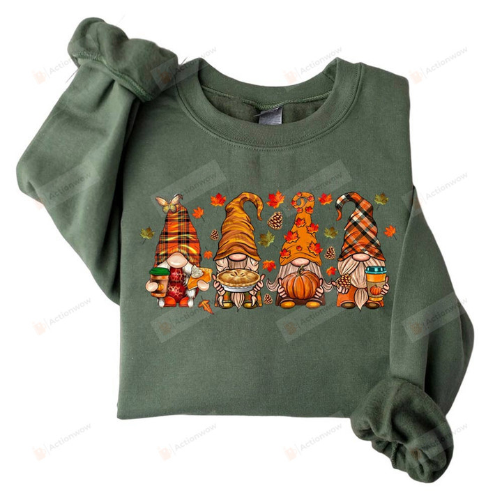Fall Gnomes Sweatshirt, Funny Fall Sweatshirt, Autumn Gifts,Thanksgiving Gnome Sweatshirt, Gifts For Gnome Fans