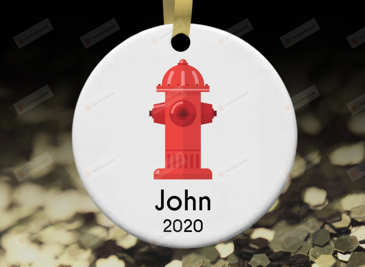 Personalized Fire Hydrant Christmas Plastic Ornament Fire Hydrant Ornament