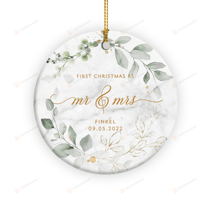 Our First Christmas Married As Mr And Mrs Ornament, Mr And Mrs Christmas Ornament, First Christmas Married Ornament