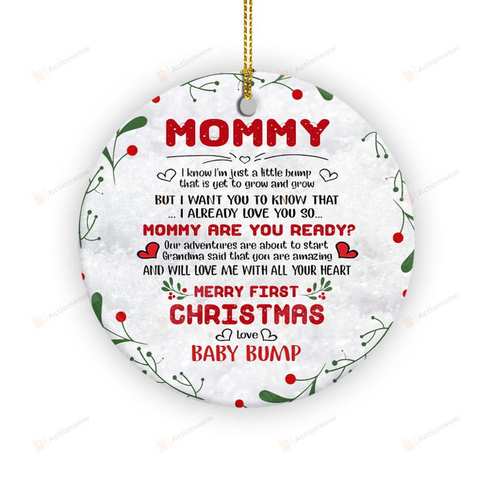 Mommy Are You Ready Ornament, Dear Mommy, To My Mom, New Mom Gifts, Christmas Gifts From Baby Bump