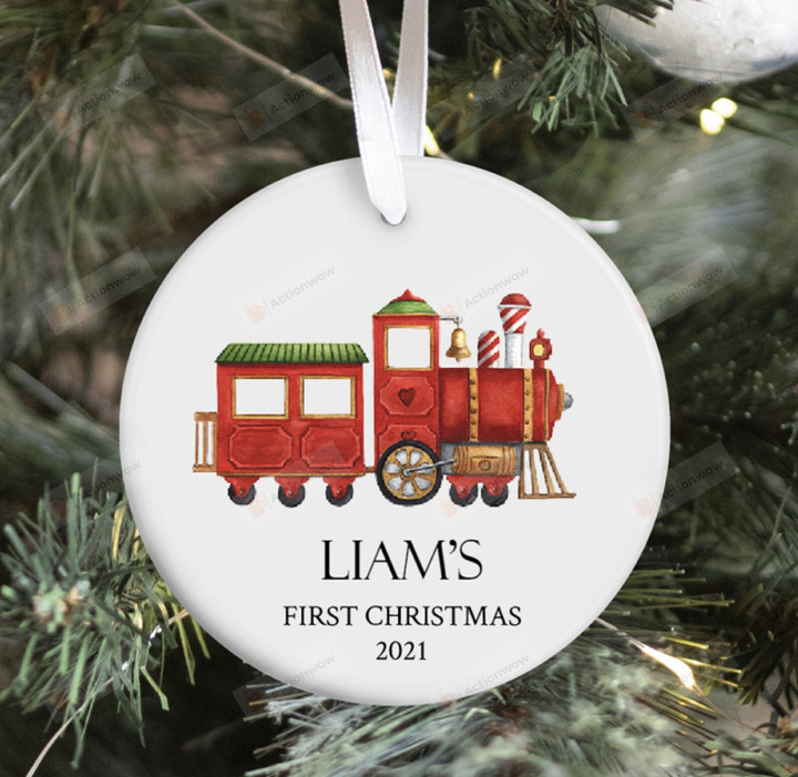 Personalized Toy Train Christmas Ornament, Gift For Kids Ornament, Christmas Gift Ornament