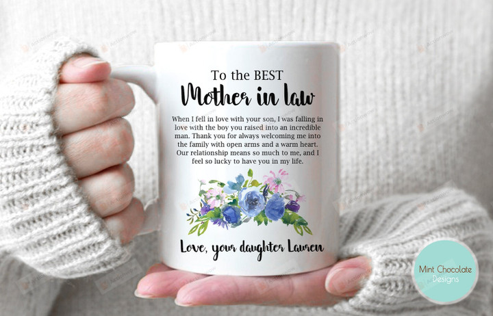 To The Best Mother In Law Mug Gifts, Gifts From Daughter In Law On Mothers Day Birthday Christmas