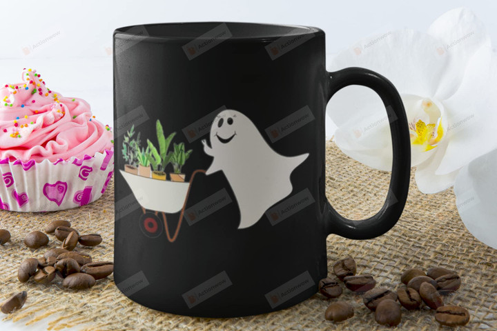 Funny Halloween Ghost Coffee Mug, Plants Boo Mug, Vintage Ghost Cup, Fall Halloween Mug, Retro Spooky Scary Ghost Mugs Fall Gifts Hallowen Pumpkins Mug Boo Plant Lover Cup