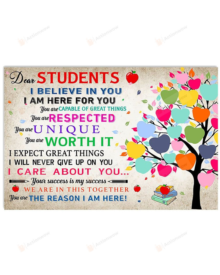 Dear Students I Believe In You Poster