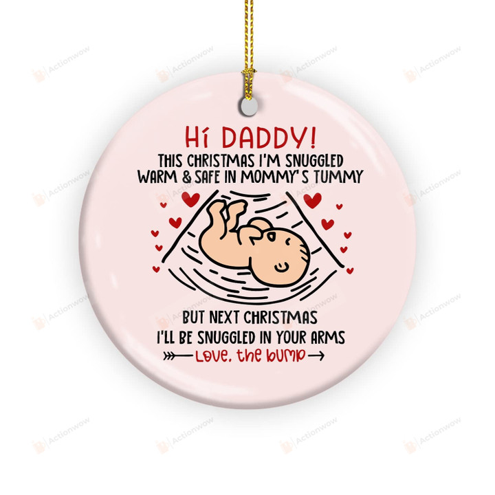 Baby Ultrasound New First Daddy To Be Christmas Ornament Hi Daddy Xmas Ornament Idea Gifts For New Frist Dad