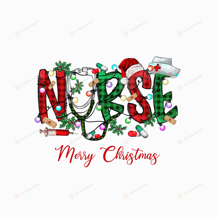 Merry Christmas Nurse Ornament, Christmas Nursing School Gifts For Women